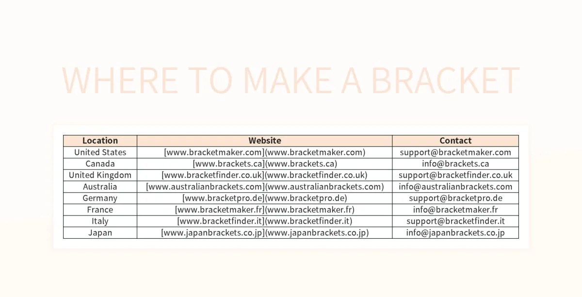 Where To Make A Bracket Excel Template And Google Sheets File For Free
