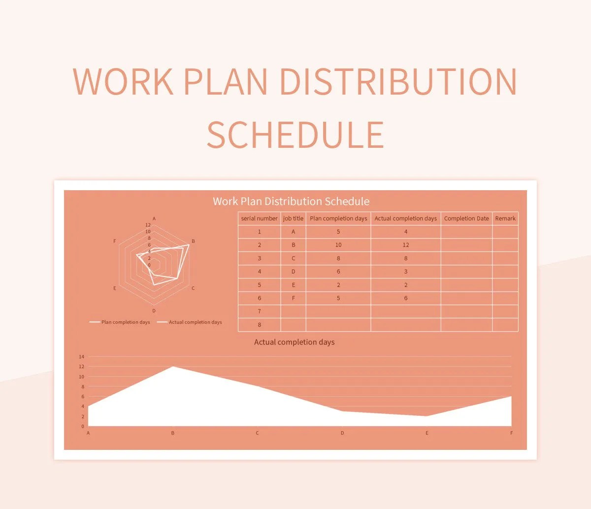Work Plan Distribution Schedule Excel Template And Google Sheets File
