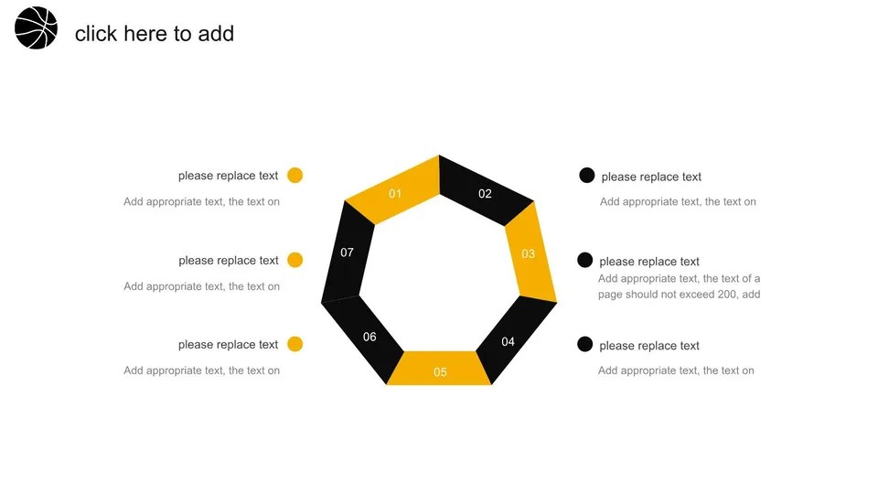 Black And Yellow Hexagonal Diagram Google Slide Theme And Powerpoint