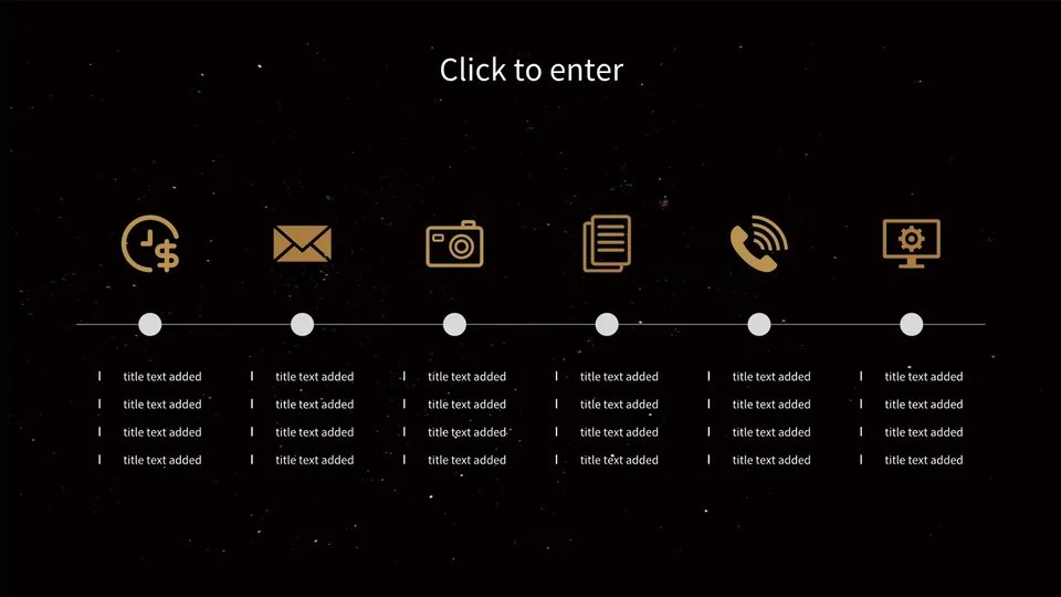 Black Background With Gold Arrow Process Diagram Google Slide Theme And