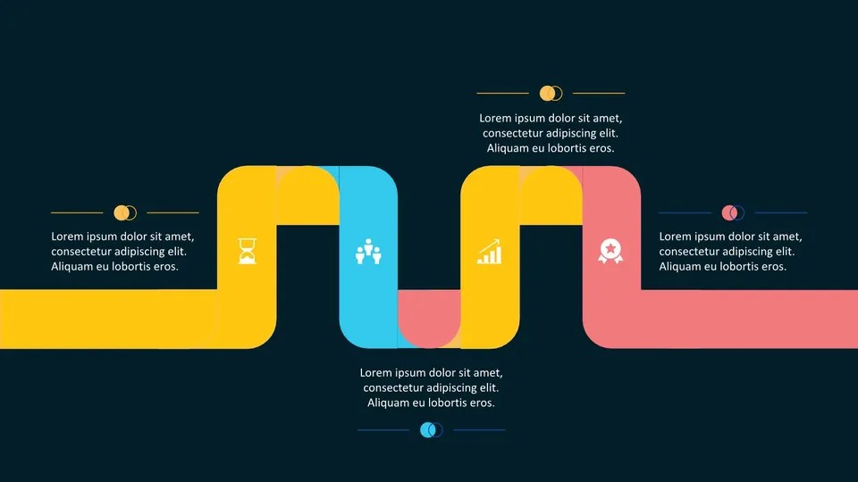 Curved Line With Icons Google Slide Theme And Powerpoint Template