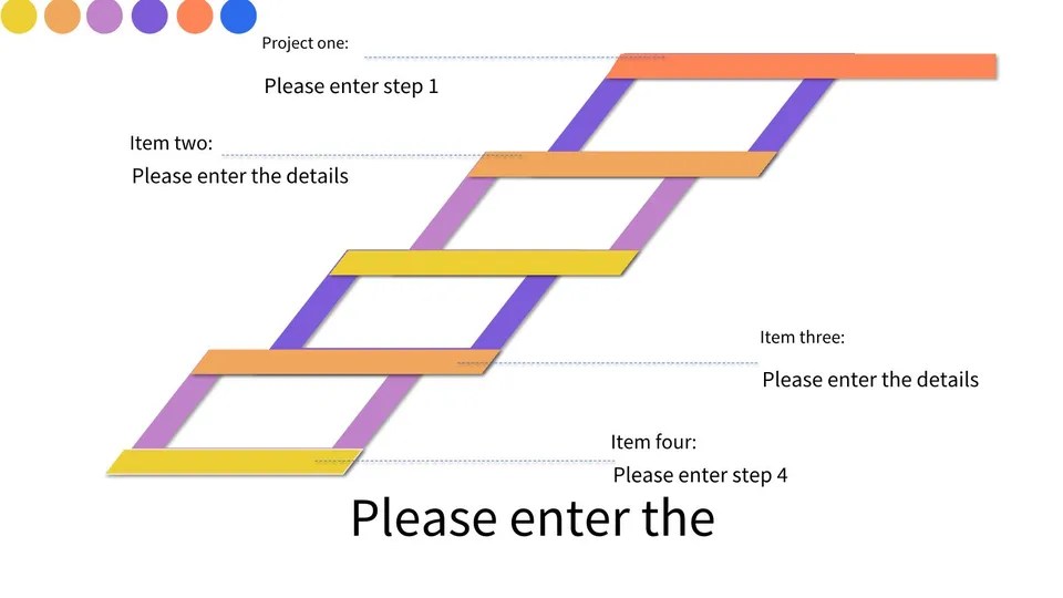 Diagram Of Ladder With Different Colors Google Slide Theme And