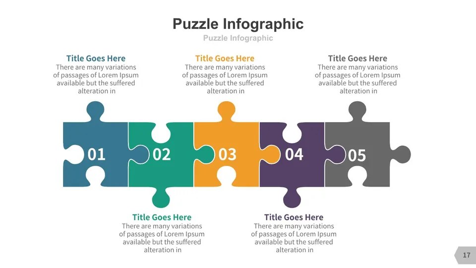 Group Of Four Pieces Of Jigsaw Puzzle Google Slide Theme And Powerpoint