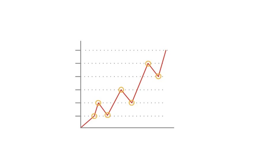 Line Graph With Red Line Going Down It Google Slide Theme And