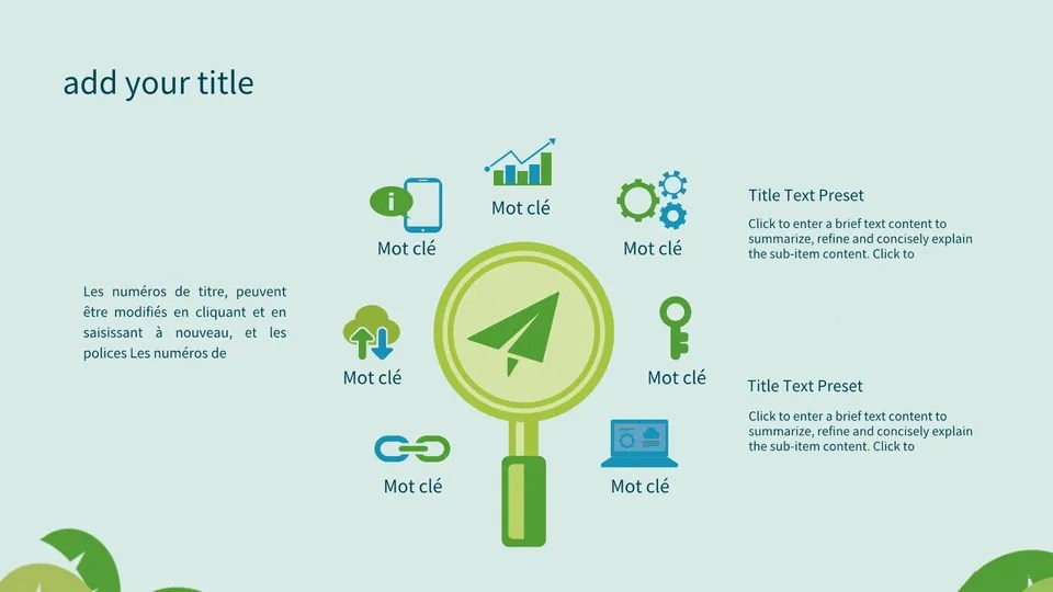 Magnifying Glass With Icons Diagram Google Slide Theme And Powerpoint