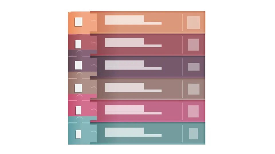 Stack Of Colorful Folders Google Slide Theme And Powerpoint Template