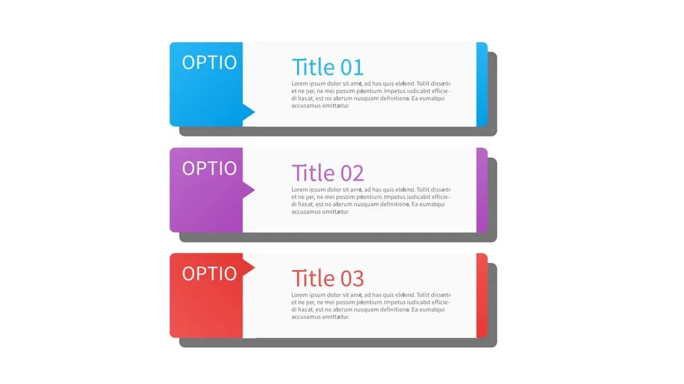 Three Different Colored Folders Google Slide Theme And Powerpoint