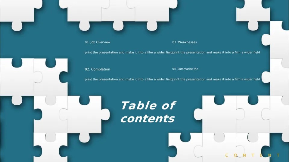Creative Report On Simple Puzzle In Dark Green Theme Google Slide Theme And Powerpoint Template