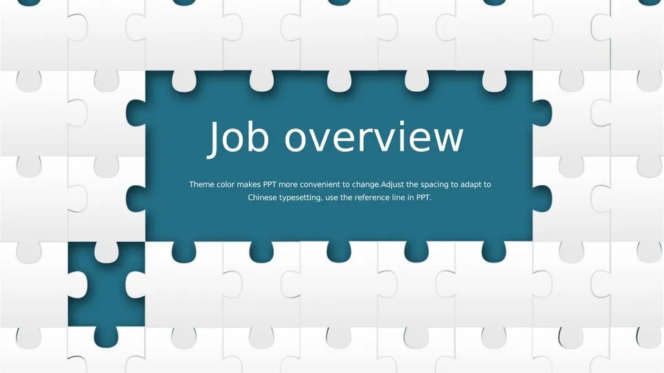 Creative Report On Simple Puzzle In Dark Green Theme Google Slide Theme And Powerpoint Template