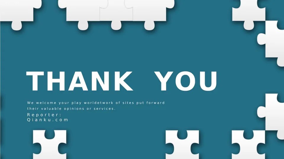 Creative Report On Simple Puzzle In Dark Green Theme Google Slide Theme And Powerpoint Template