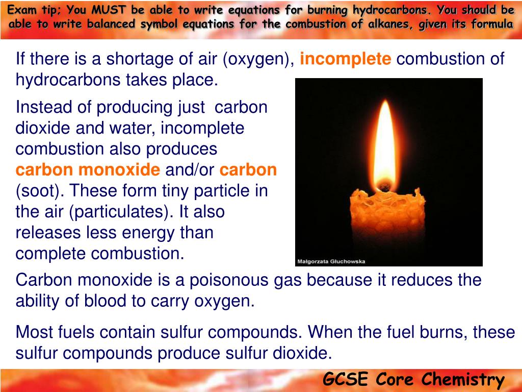 PPT Keywords Carbon monoxide, unburnt hydrocarbons, particles