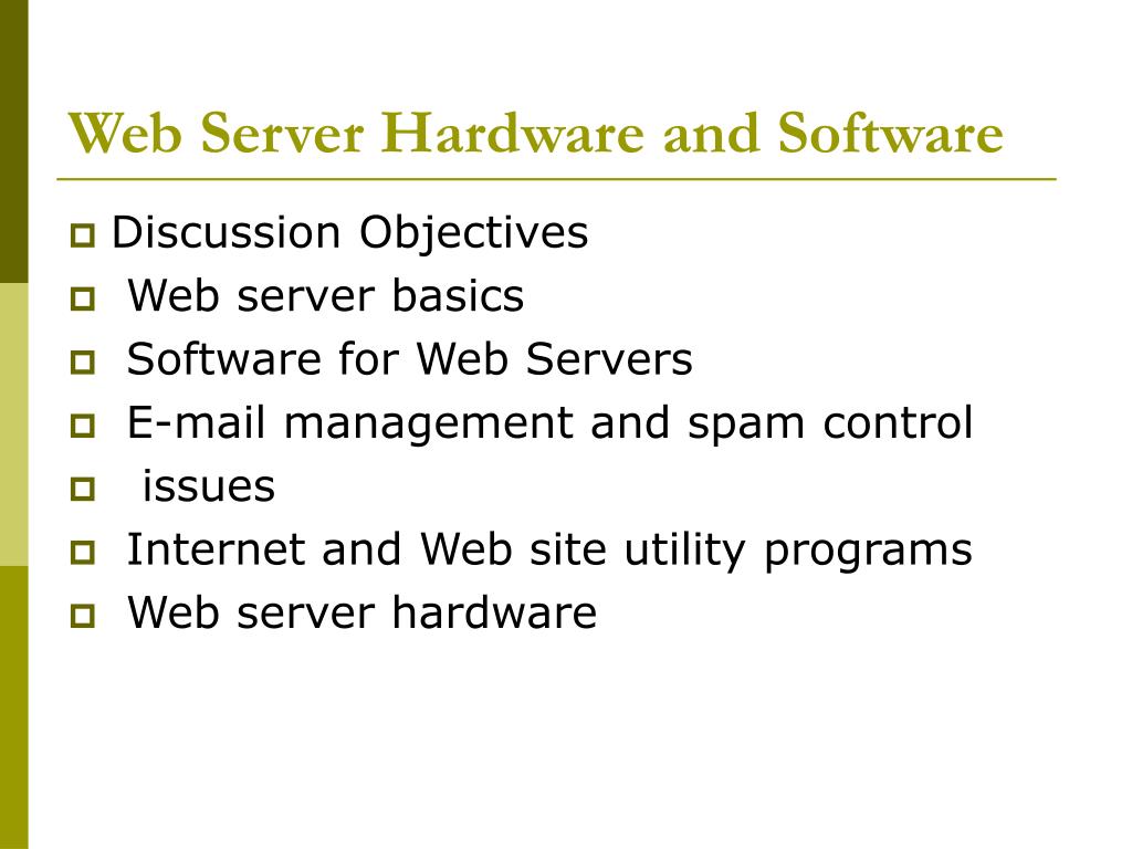 PPT  Server Hardware and Software PowerPoint Presentation, free