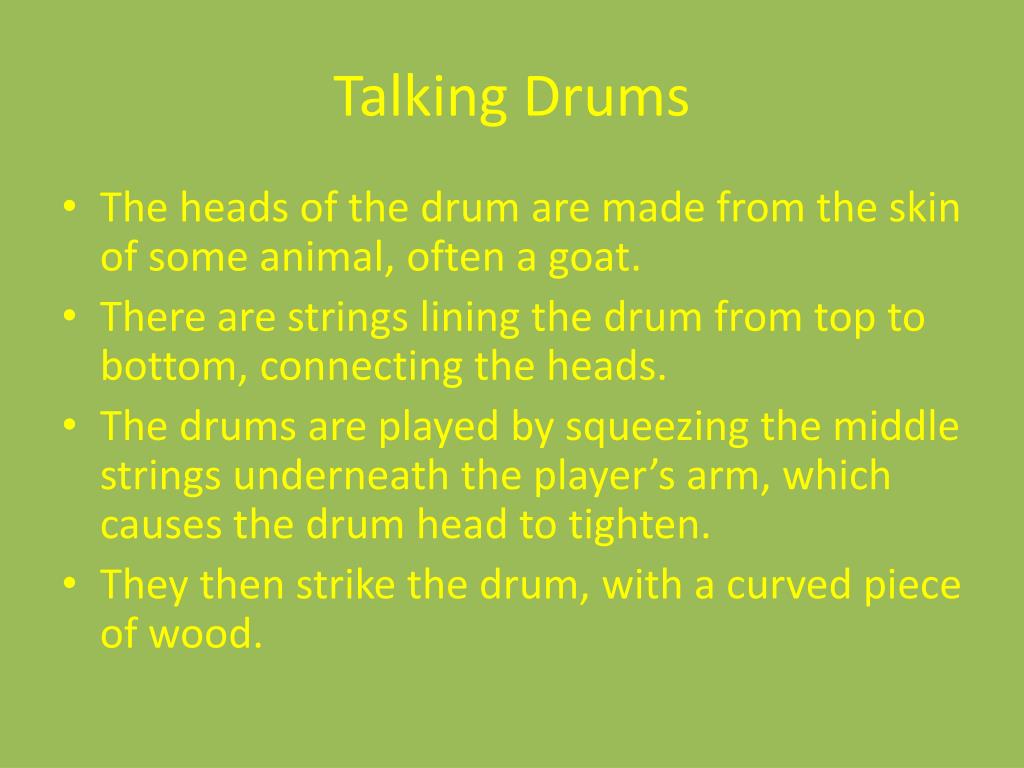 PPT The Talking Drums of Yoruba Land PowerPoint Presentation, free