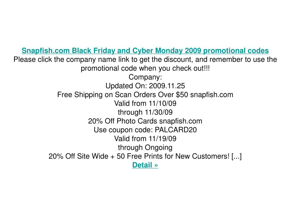 PPT snapfish promo codes PowerPoint Presentation, free download ID