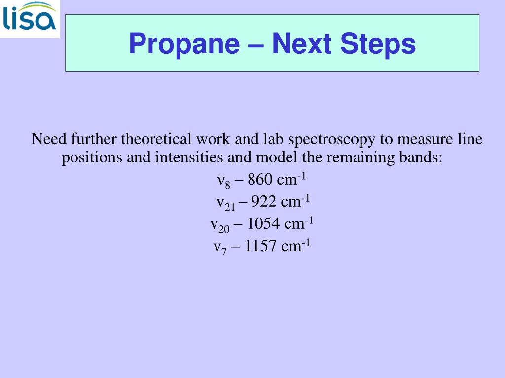 PPT HIGHRESOLUTION ANALYSIS OF VARIOUS PROPANE BANDS MODELING OF