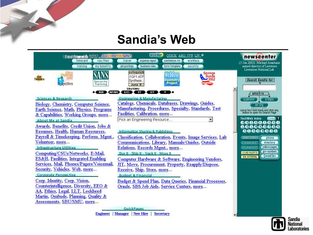 PPT Creating a Portal at Sandia PowerPoint Presentation, free