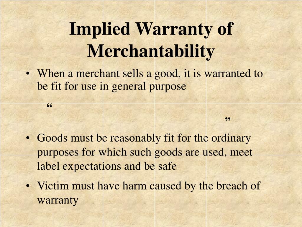 PPT Warranties and Product Liability PowerPoint Presentation, free