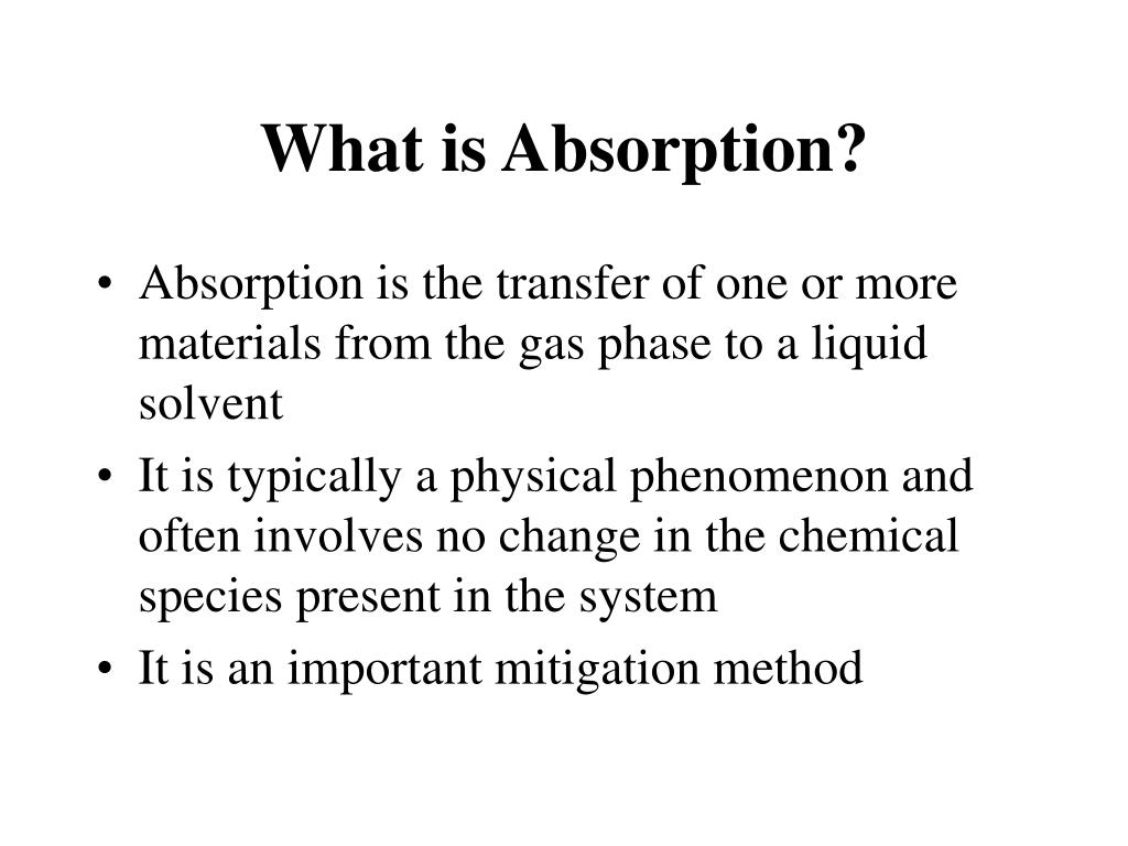 PPT - ABSORPTION PowerPoint Presentation, free download - ID:1011223