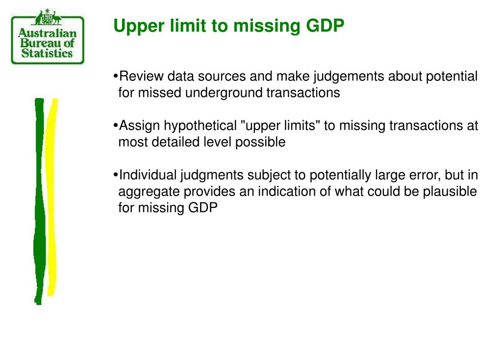 PPT THE UNDERGROUND ECONOMY AND AUSTRALIA'S GDP PowerPoint