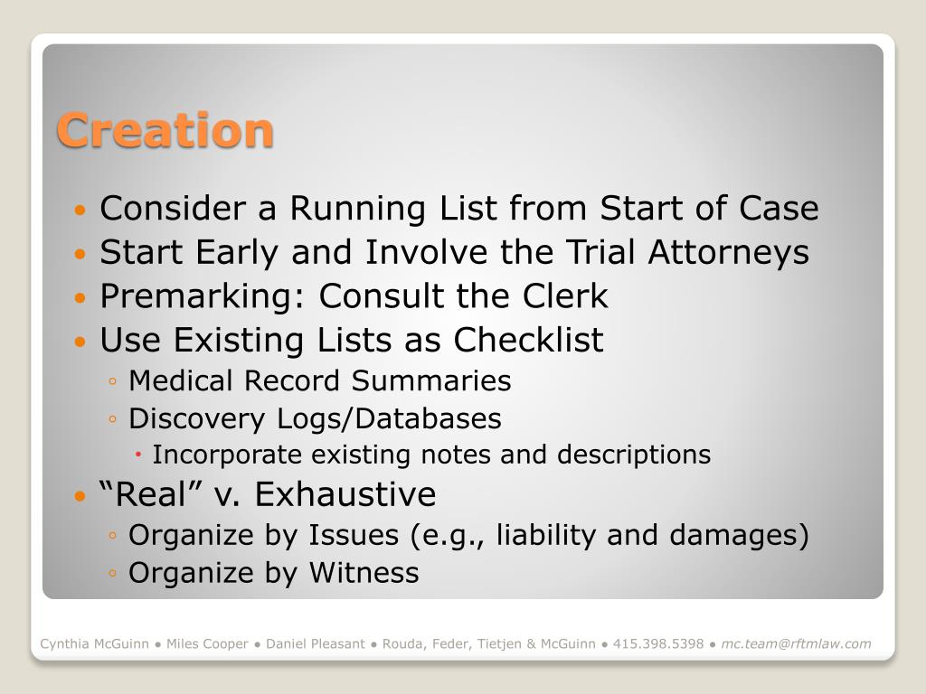 PPT From 100 days through Opening Statement Course 1 Final Prep and