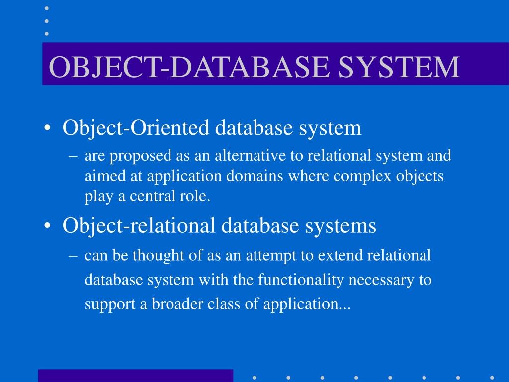 PPT OBJECTDATABASE SYSTEM PowerPoint Presentation, free download