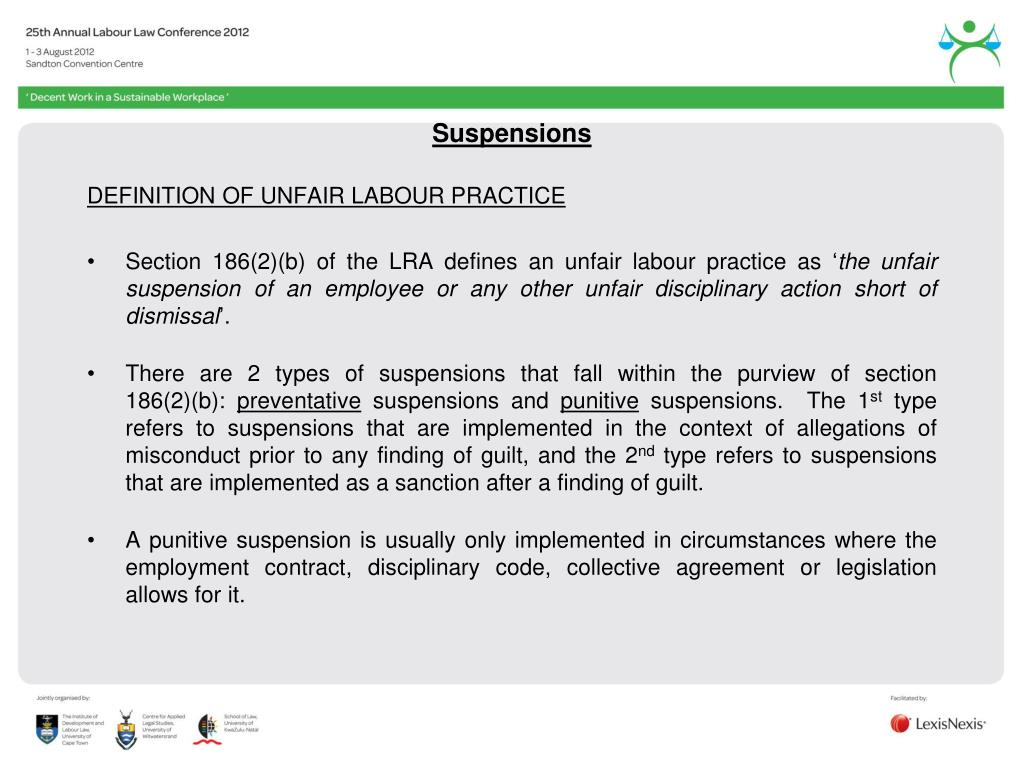 PPT INTERDICTING SUSPENSION AND THE DISCIPLINARY ENQUIRY The Role of