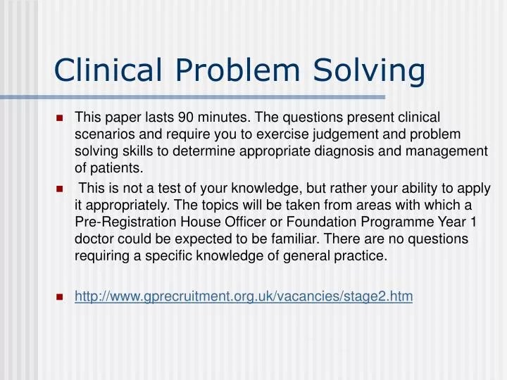 nursing clinical problem solving abilities