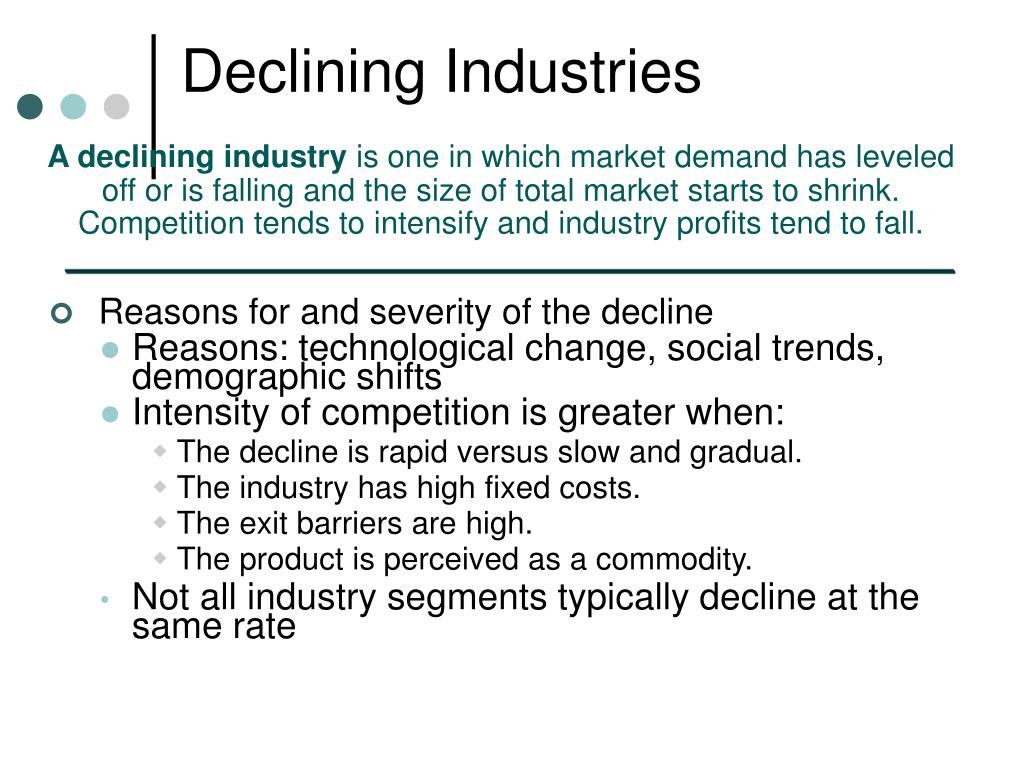 PPT Strategy in Aging/Declining Industry PowerPoint Presentation