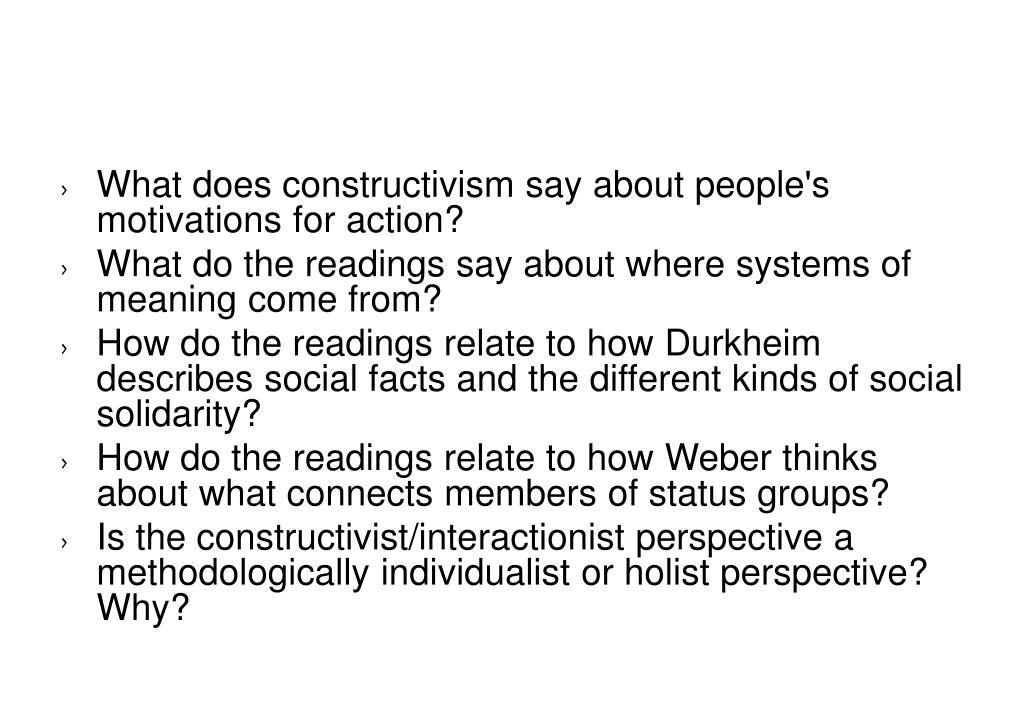 PPT SOCIAL THEORY constructivism and interactionism PowerPoint