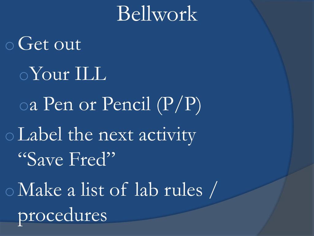 PPT Bellwork PowerPoint Presentation, free download ID1017640