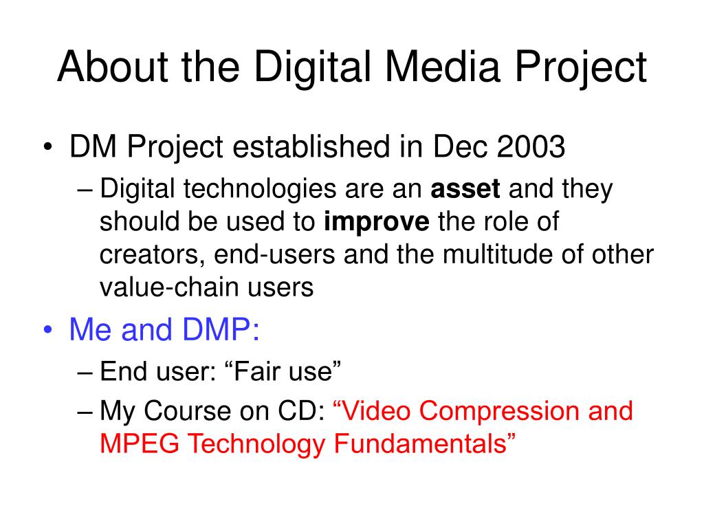 PPT Digital Media Project PowerPoint Presentation, free download ID