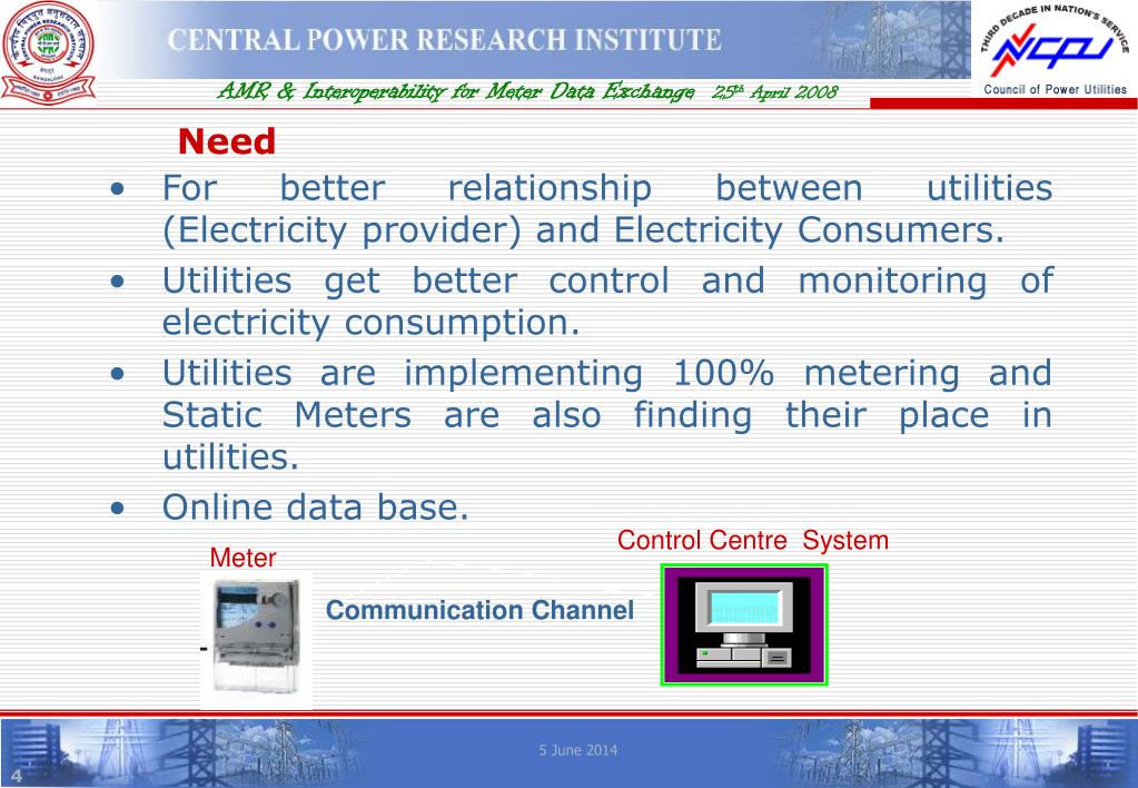 PPT Automatic Meter Reading (AMR) & Relevance of Interoperability