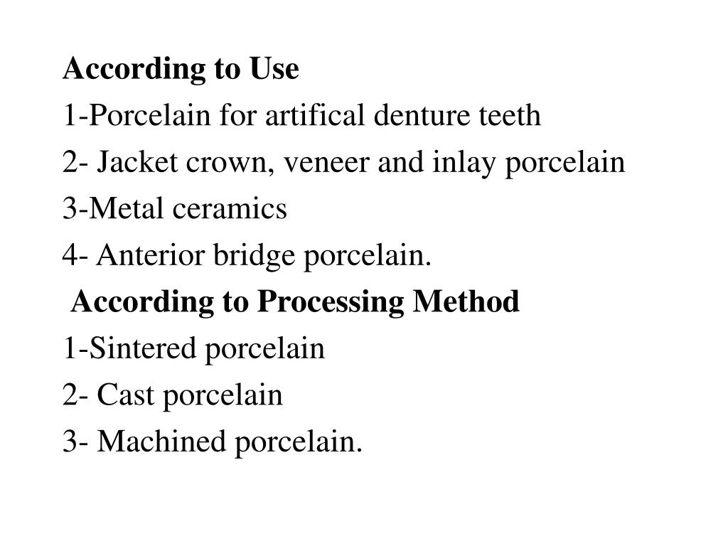 PPT Dental Ceramics PowerPoint Presentation, free download ID1020481