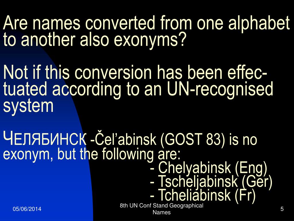 PPT toponymy course Exonyms PowerPoint Presentation, free download ID1022479