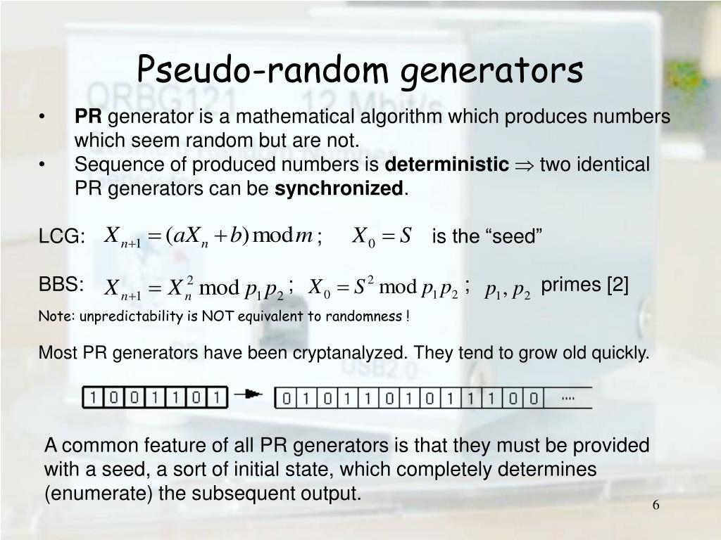PPT QUANTUM RANDOM NUMBER GENERATOR FOR APPLICATIONS IN CRYPTOGRAPHY