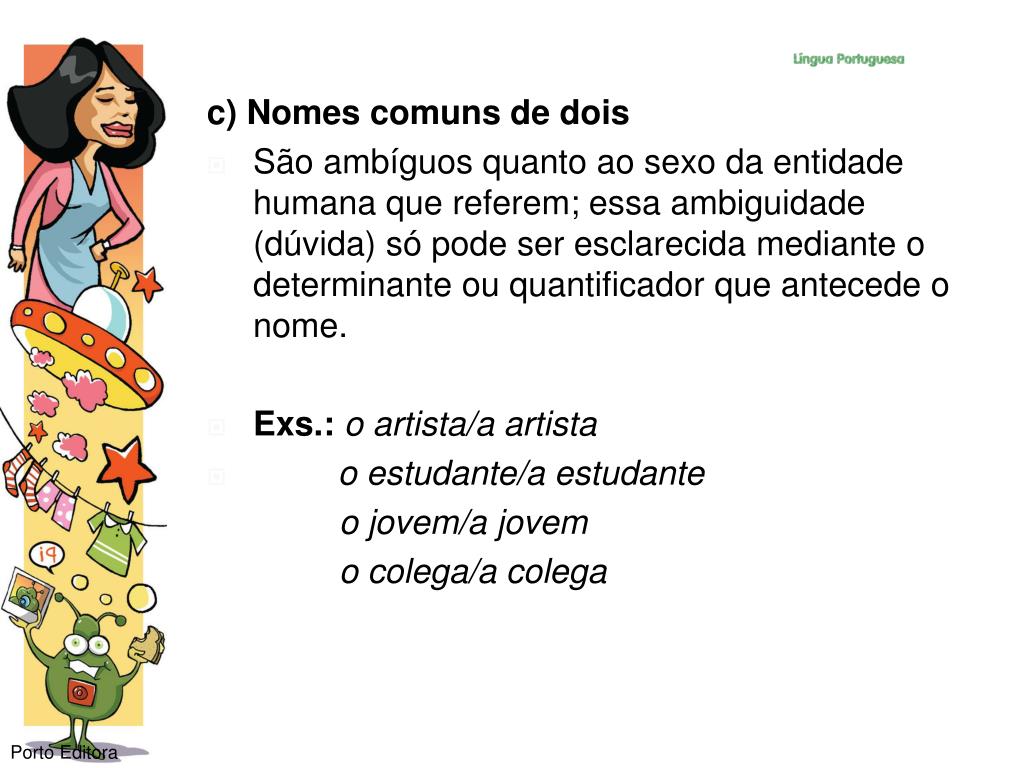 PPT Classes de palavras o nome PowerPoint Presentation