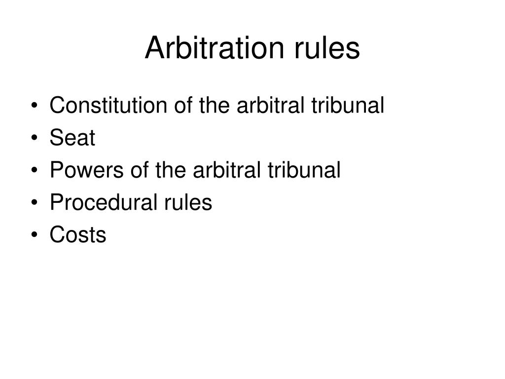 PPT International Commercial Arbitration PowerPoint Presentation