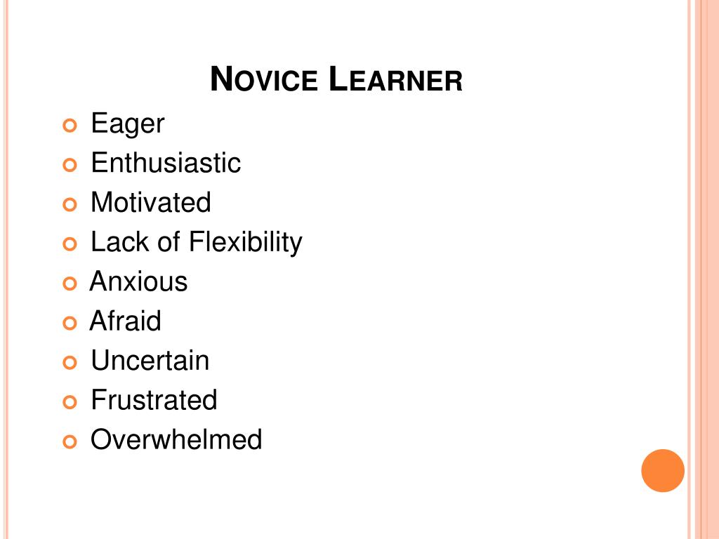 PPT Student Progression From Novice to Expert PowerPoint