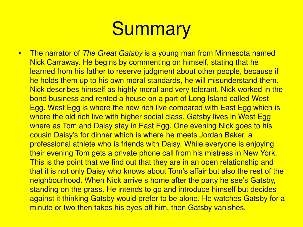 PPT The Great Gatsby PowerPoint Presentation, free download ID1033511