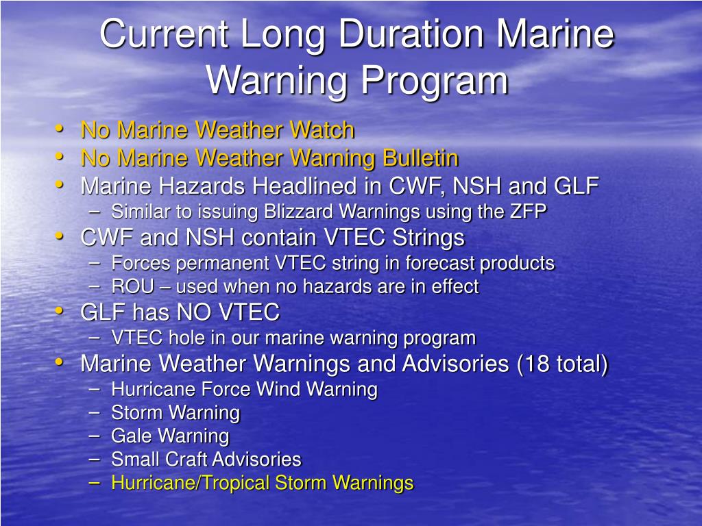 PPT New Marine Weather Warning Product PowerPoint Presentation, free