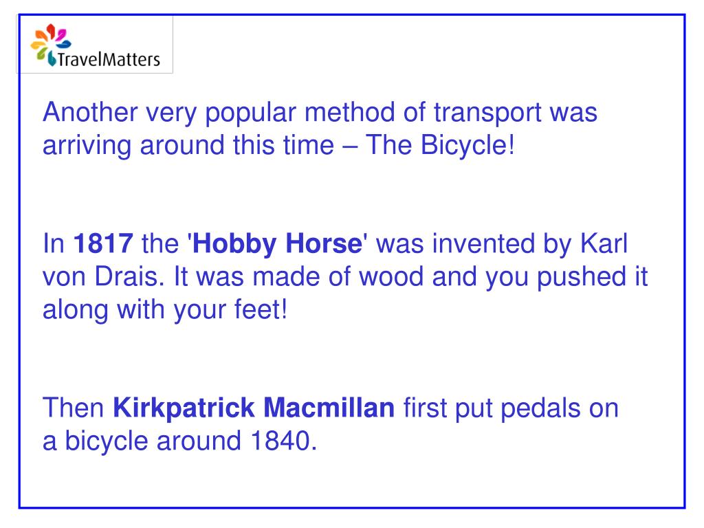 PPT How Has Transport Changed? PowerPoint Presentation, free download