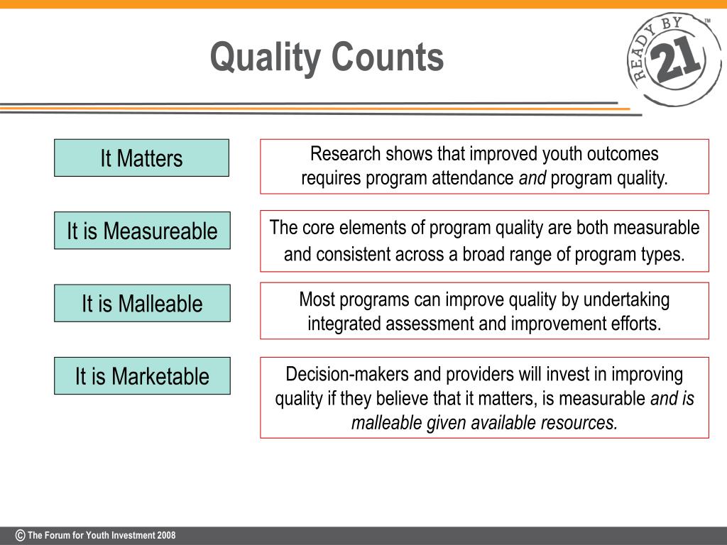 PPT MASON CITY QUALITY COUNTS KICKOFF EVENT THE READY BY 21