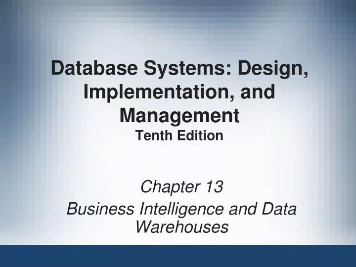 Modern Database Management 10th Edition Solutions and Answ…