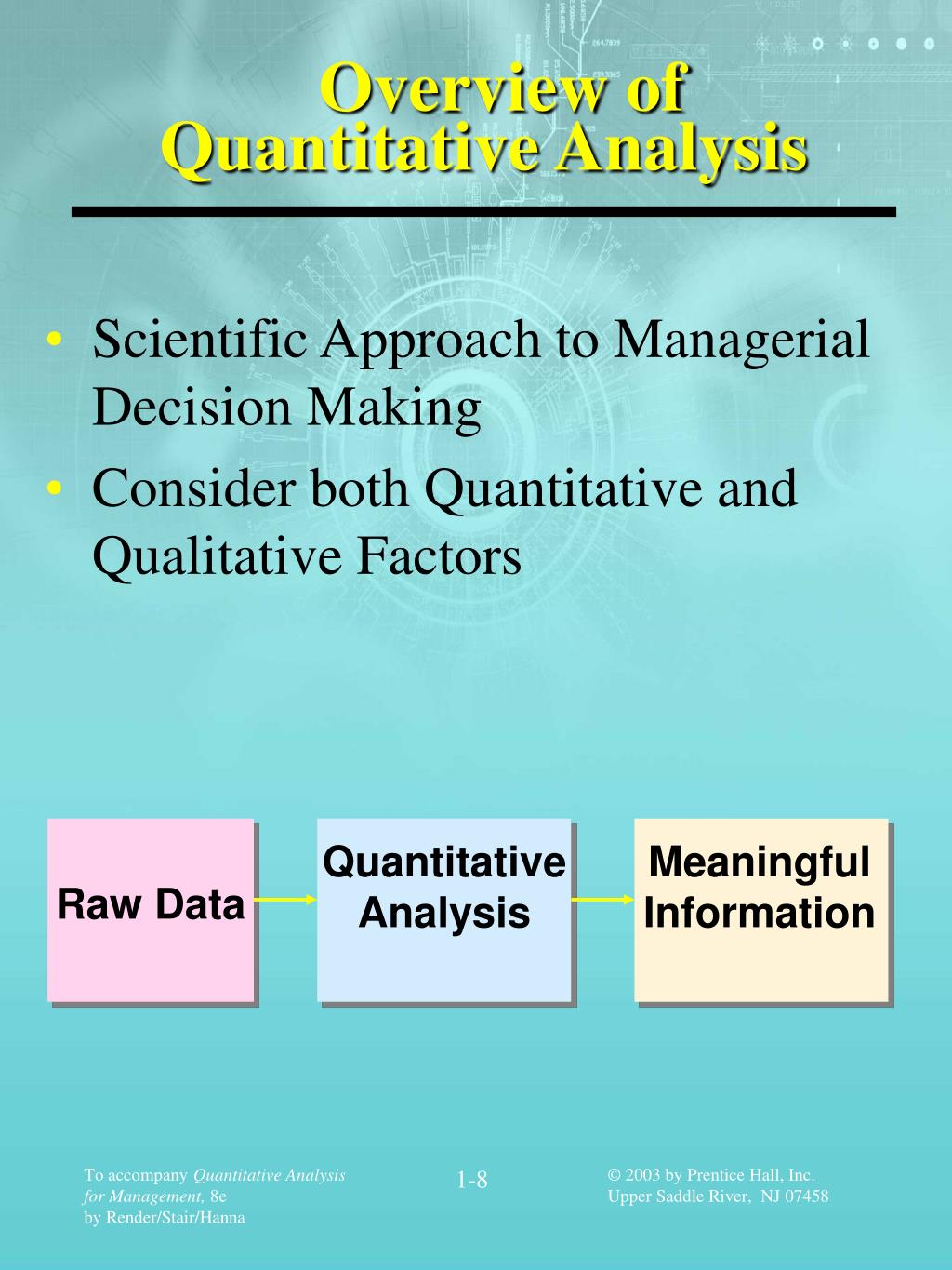 PPT Presentation Graphics for Quantitative Analysis for Management