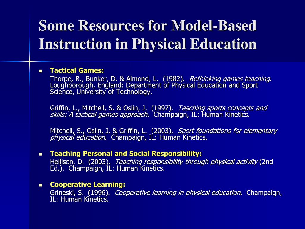 PPT Instructional Models Blueprints for Teaching Physical Education