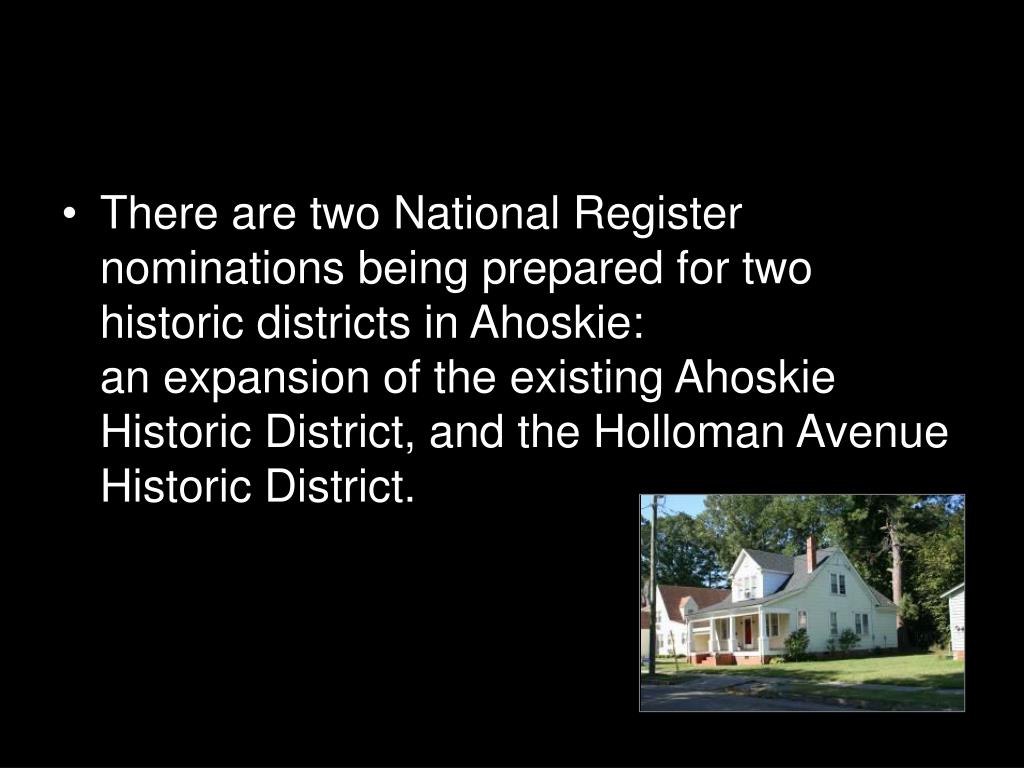 PPT Ahoskie, North Carolina and its Historic Districts PowerPoint