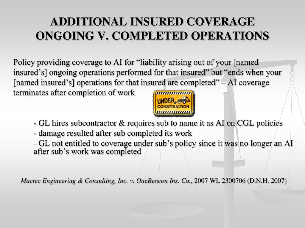 PPT Construction Coverage and Indemnification Presented by GETMAN