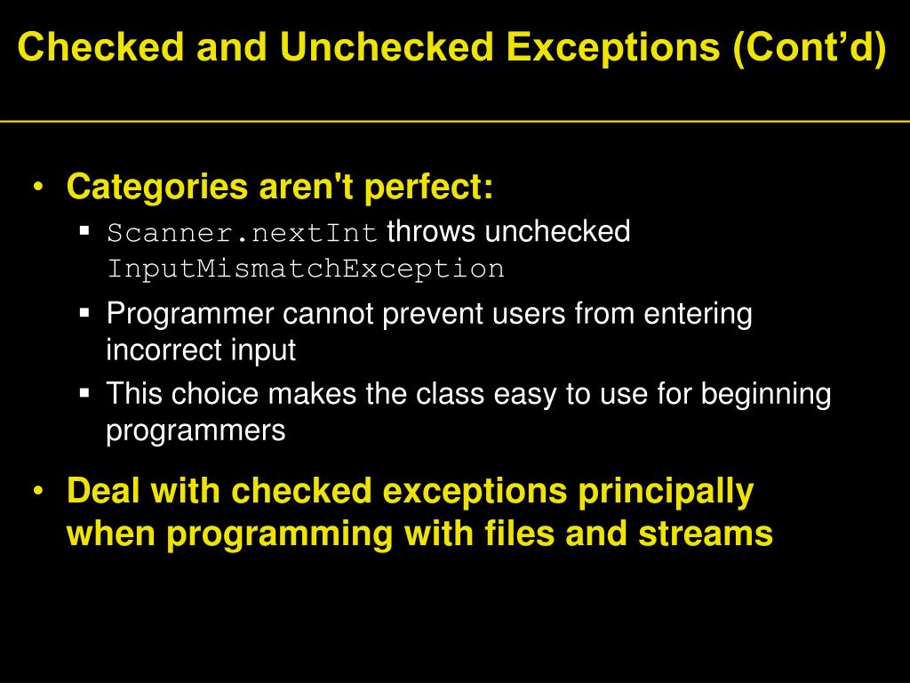 PPT Exception Handling PowerPoint Presentation, free download ID
