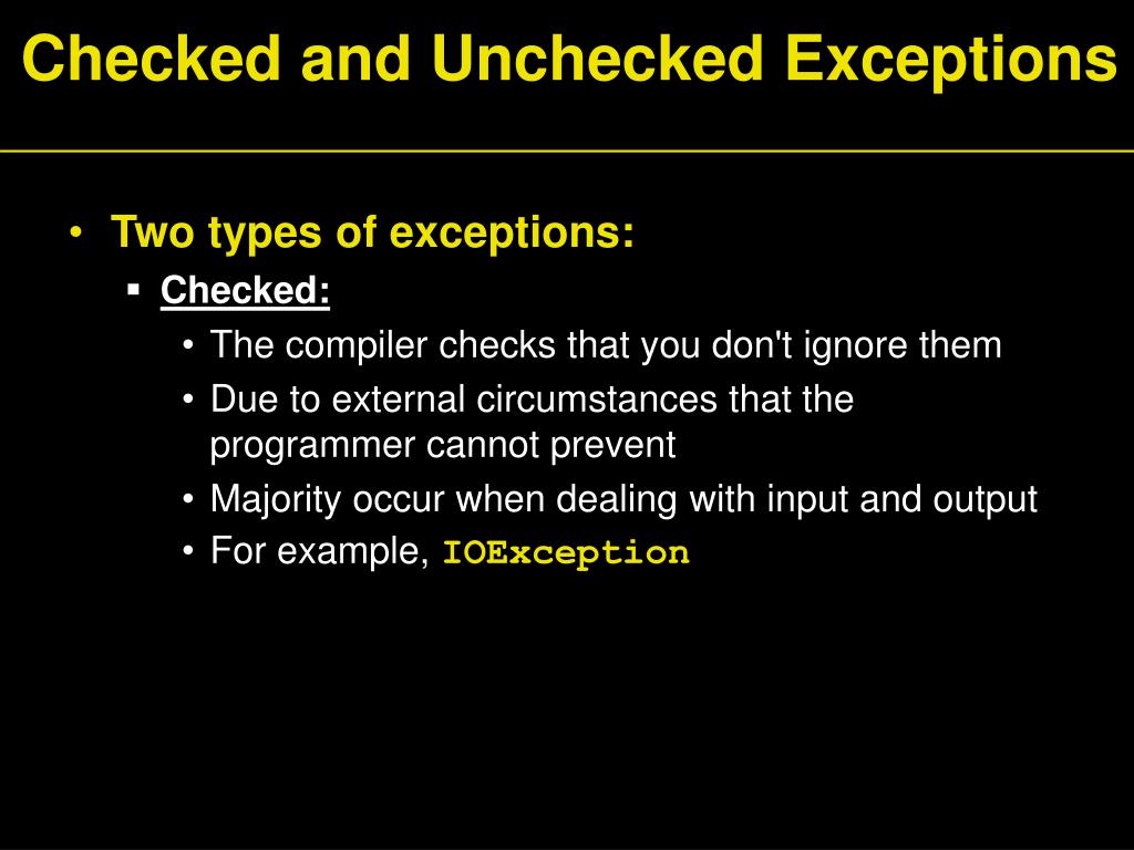 PPT Exception Handling PowerPoint Presentation, free download ID1047476