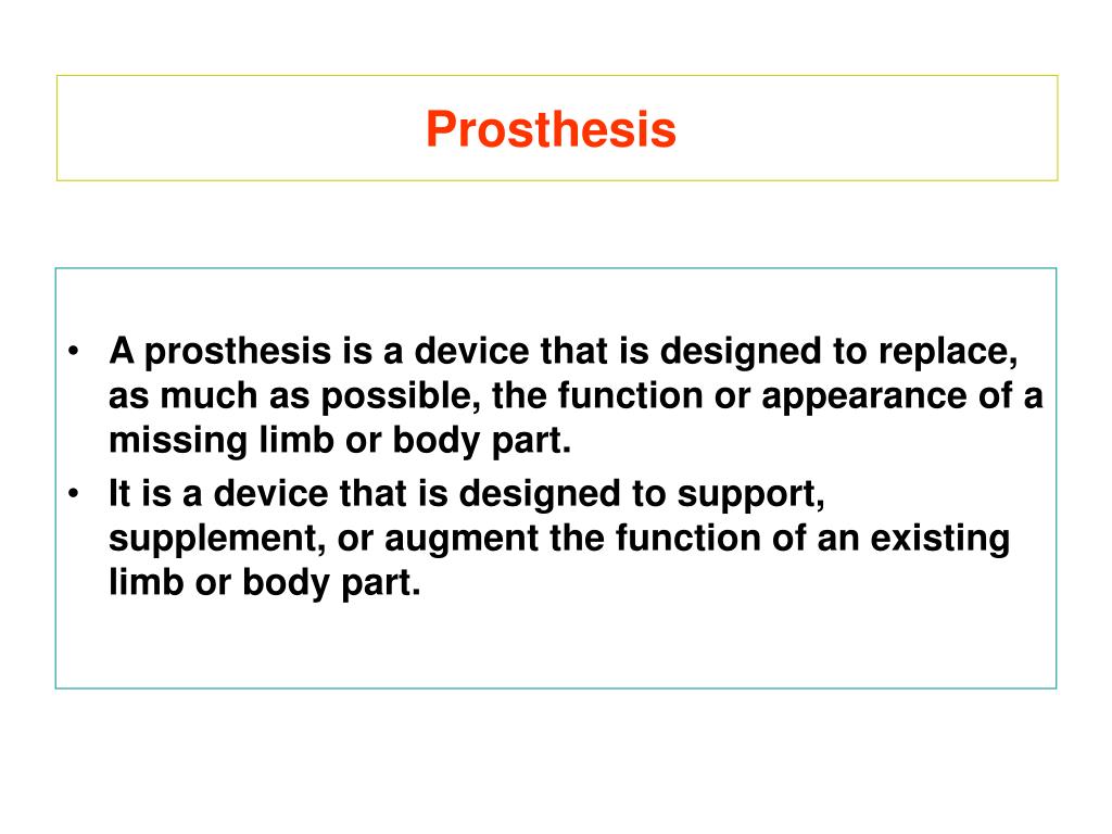 PPT Upper Limb Prosthetics PowerPoint Presentation, free download ID1048780